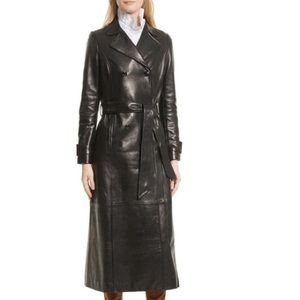 Black Leather Trenchcoat